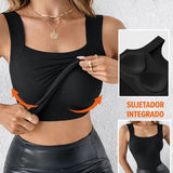 Luna – Top térmico con sujetador integrado y cuello en U