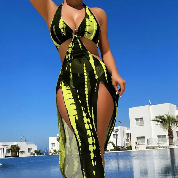 Kiara - Bañador halter tie-dye de 2 piezas