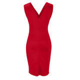 Leonor - Vestido drapeado elegante con abertura lateral