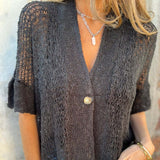 Sara - Blusa de punto con botón