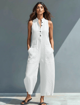 Minimalist sleeveless jumpsuit