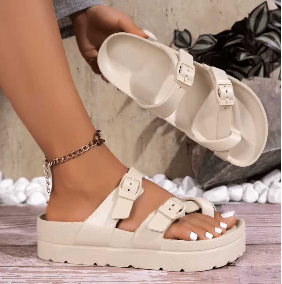 Luna™ | Sandalias ortopédicas de confort con doble hebilla
