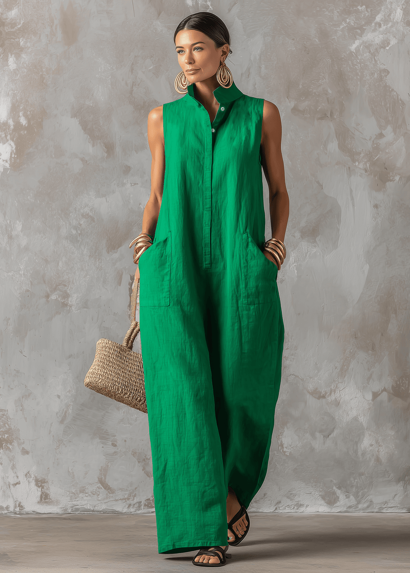 Carla – Emerald Green Jumpsuit
