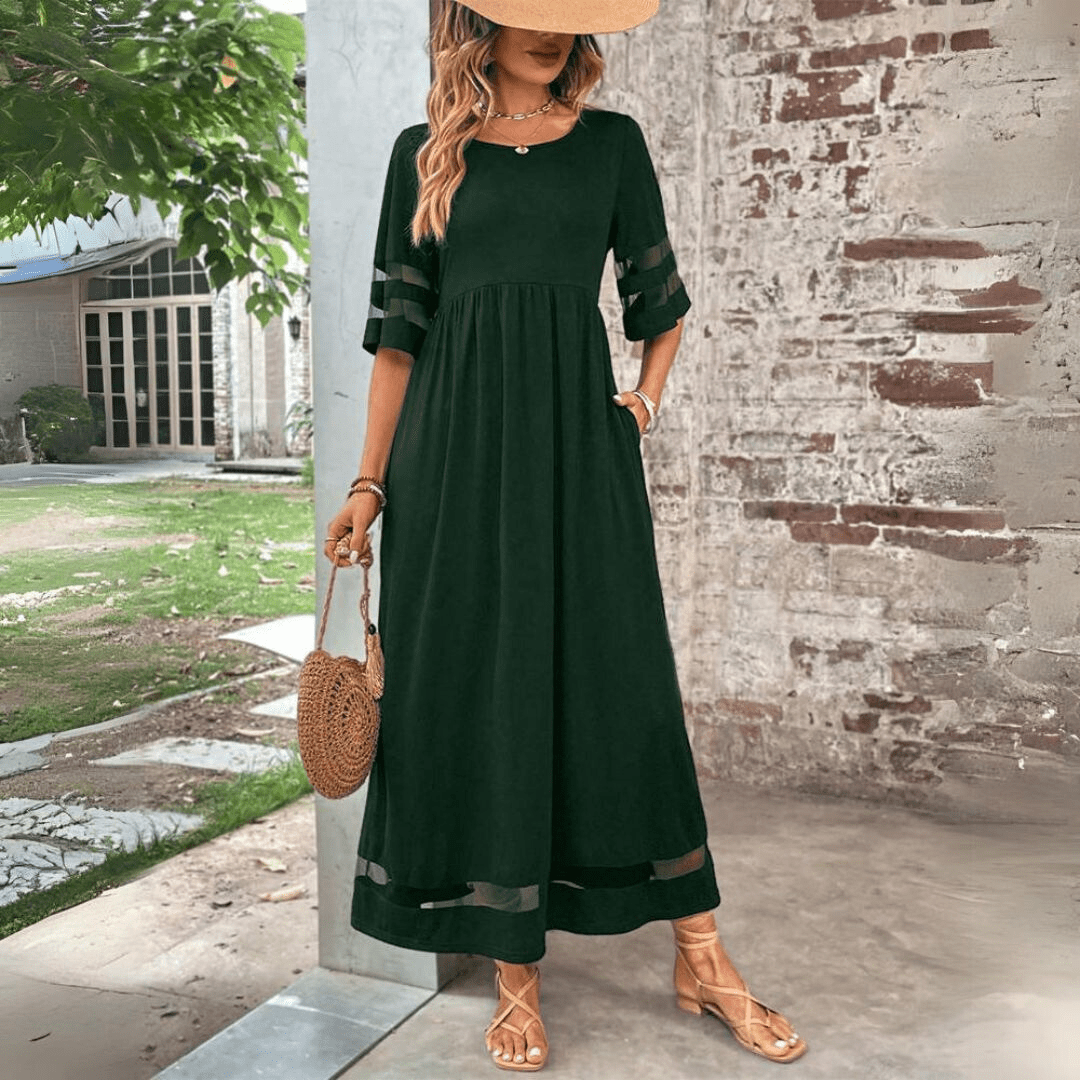 Aurora™ | Vestido midi favorecedor que estiliza el abdomen