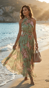 Livia | Vestido maxi elegante de estampado floral