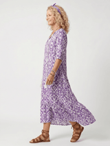 Penelope | Printed Tassel Tie Midi Dress