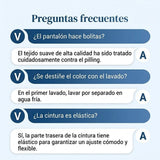 Salma - Pantalón recto de rayas con botones laterales