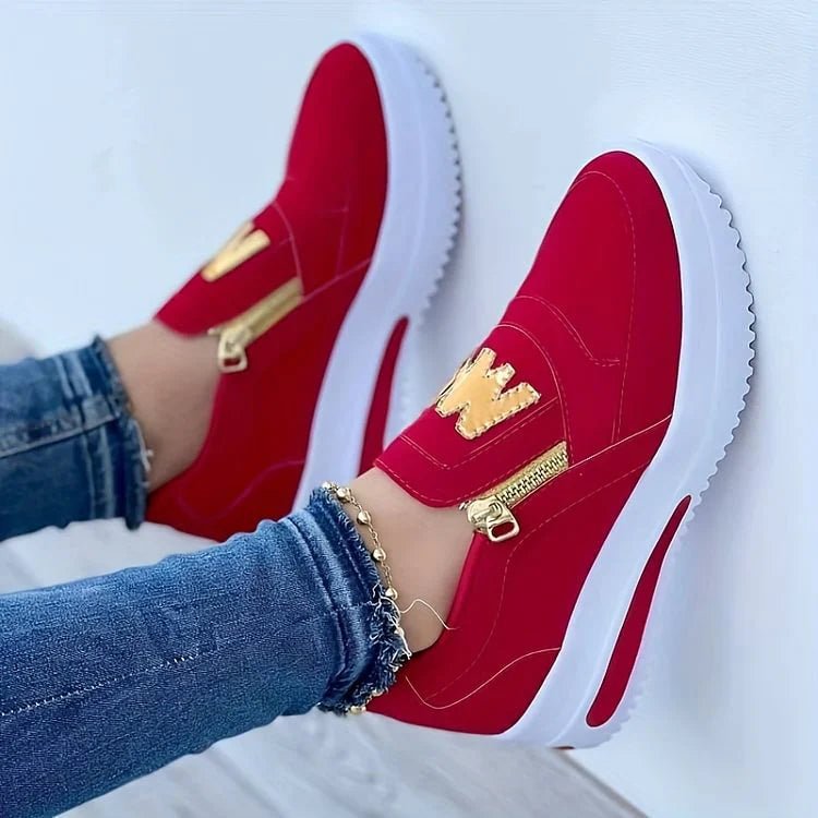Alicia - Zapatillas cómodas con cremallera