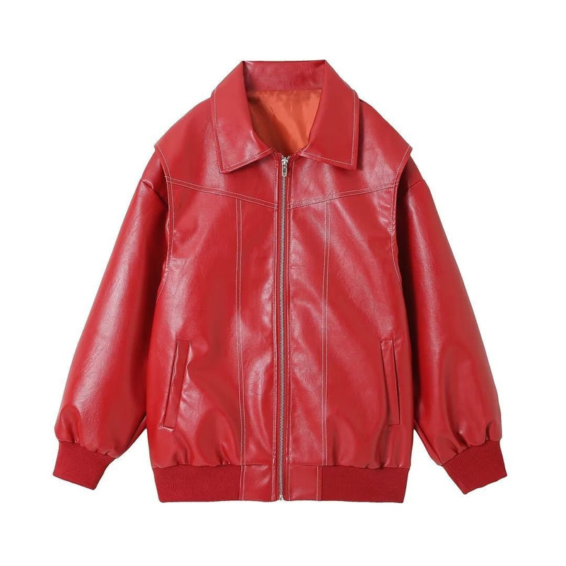Valentina | Chaqueta urbana efecto piel oversize