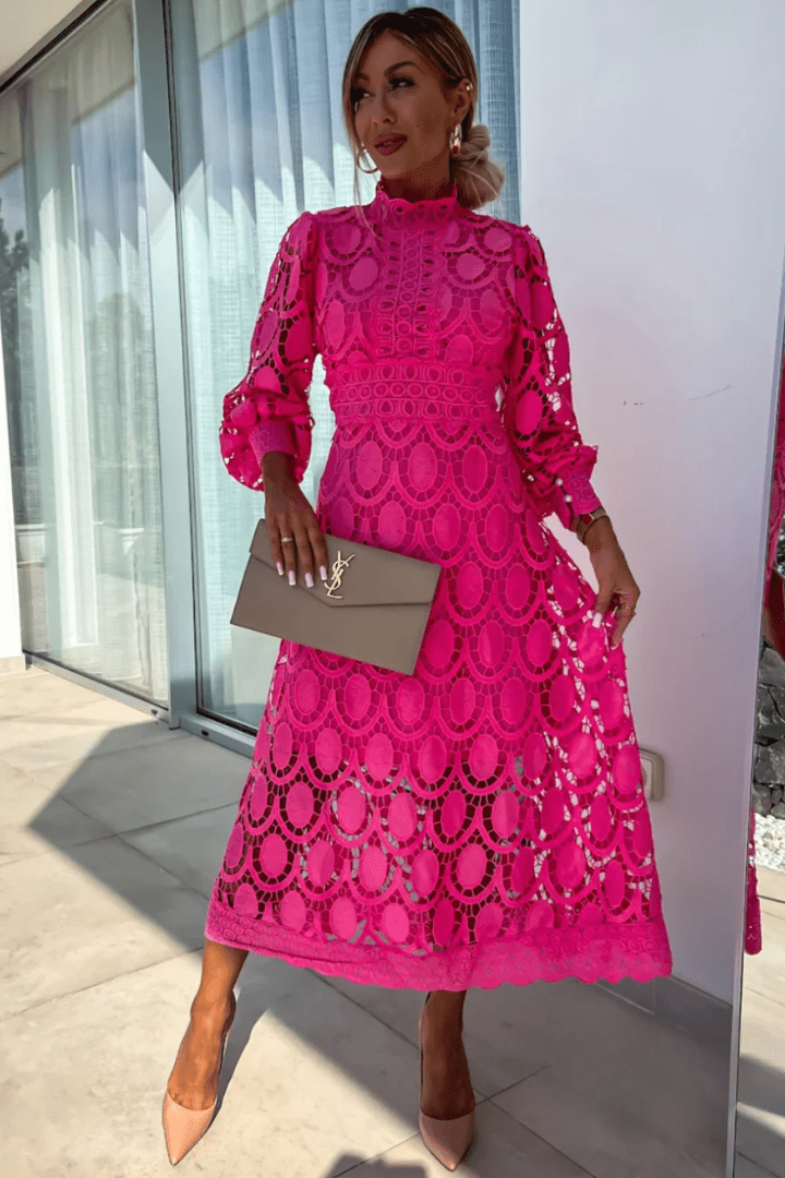 Paula™ | Vestido midi elegante de encaje