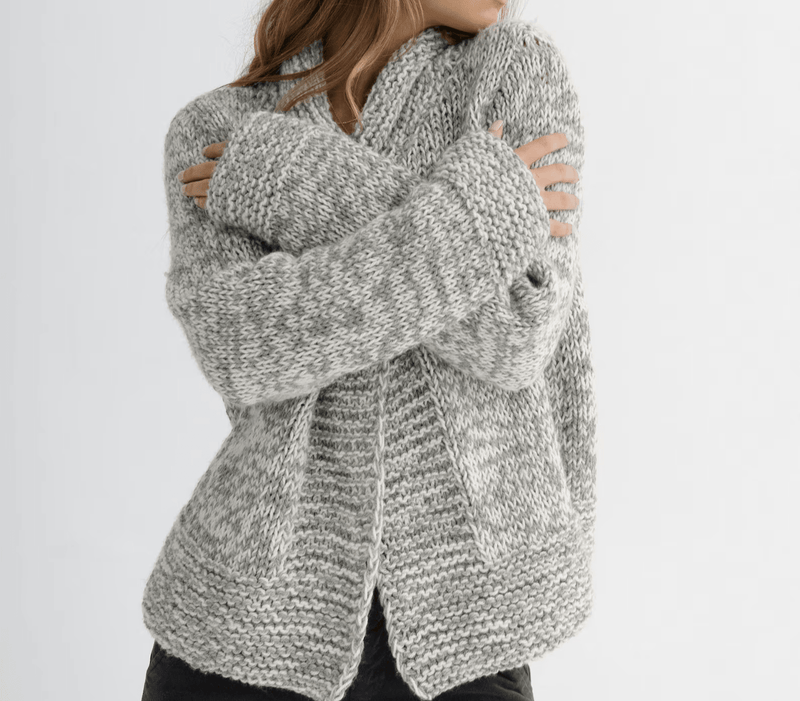 Buttoned Chunky Cardigan Knitting Pattern