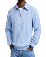 Hugo – Cable-Knit Half-Zip Jumper - Camila Fashions