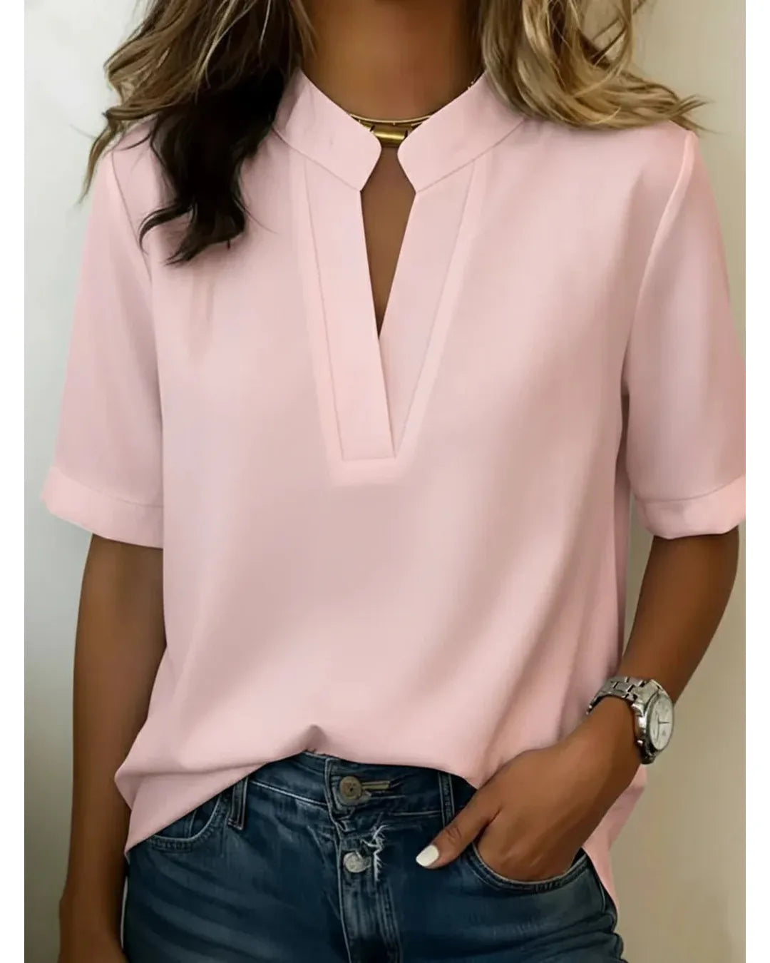 Elisa - Blusa elegante con cuello refinado - Camila Fashions
