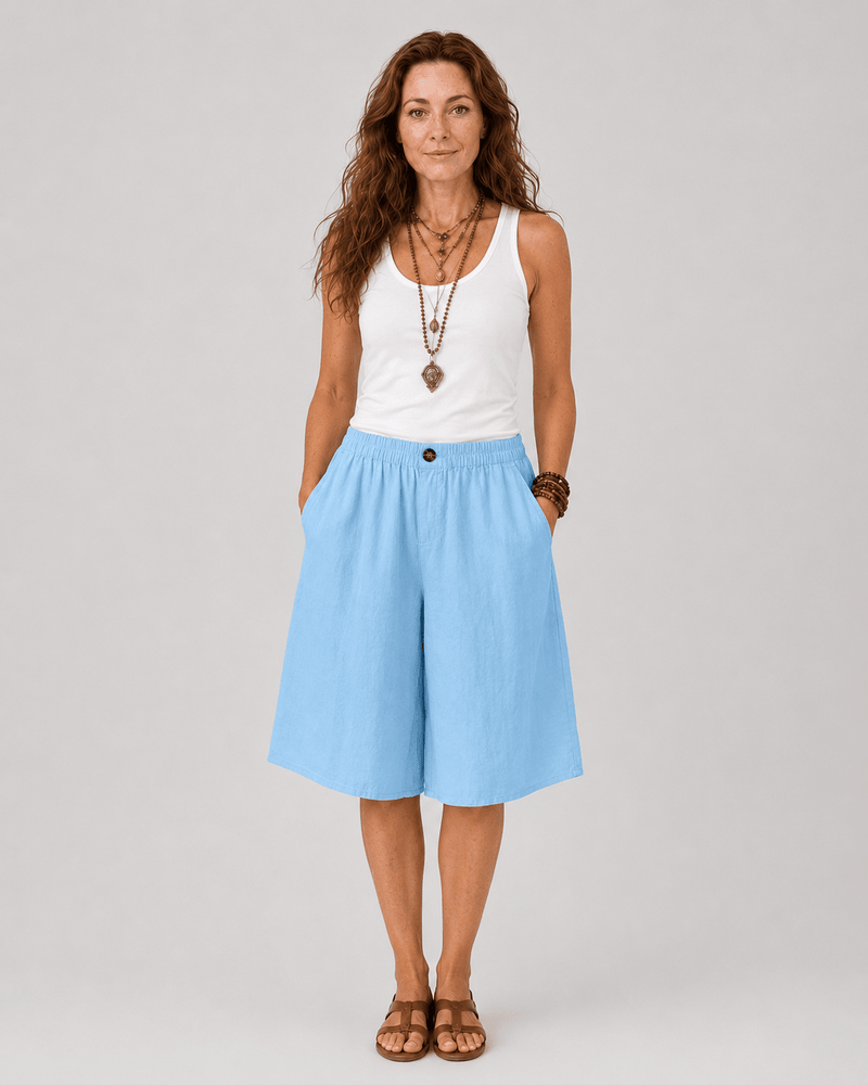 Madeleine | Ruime Shorts met Elastische Taille