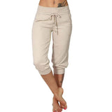 Tamara – Pantalones capri con cordón en la cintura
