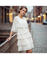 Brisa - Elegant Tiered Ruffle Dress - Camila Fashions