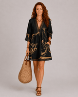 Divine | Tailored Dress with Marble Print
