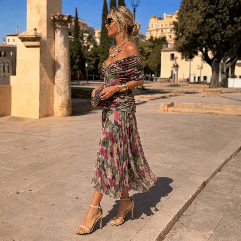 Lydia | Off-the-shoulder maxi dress