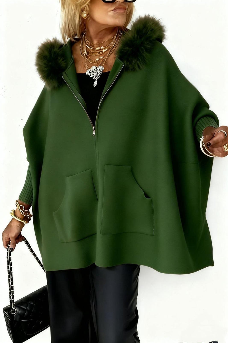 Lara | Chaqueta moderna con capucha de pelo