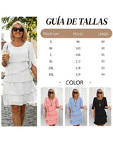Brisa - Elegant Tiered Ruffle Dress - Camila Fashions