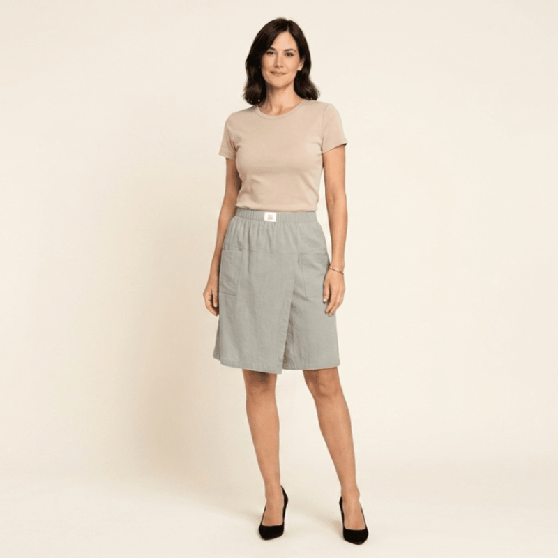 Leila - Falda pantalón casual con cintura elástica