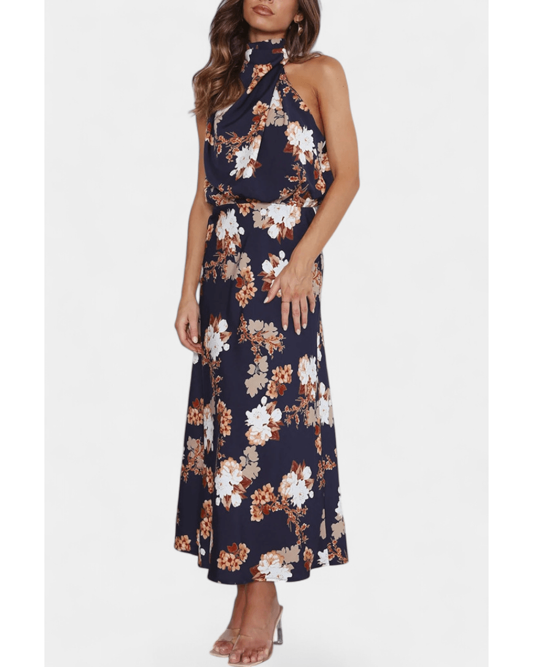 Lisa | Maxi Floral Halter - Camila Fashions