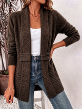Xalviere | Elegante Dames Cardigan - Open Voorkant & Ingenaaide Taille
