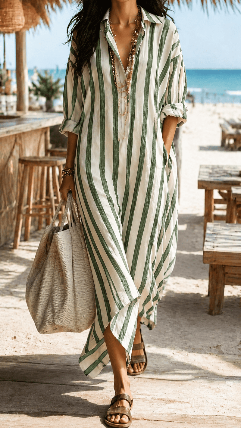Mediterranean Dress | Printed Maxi for Coastal Days
