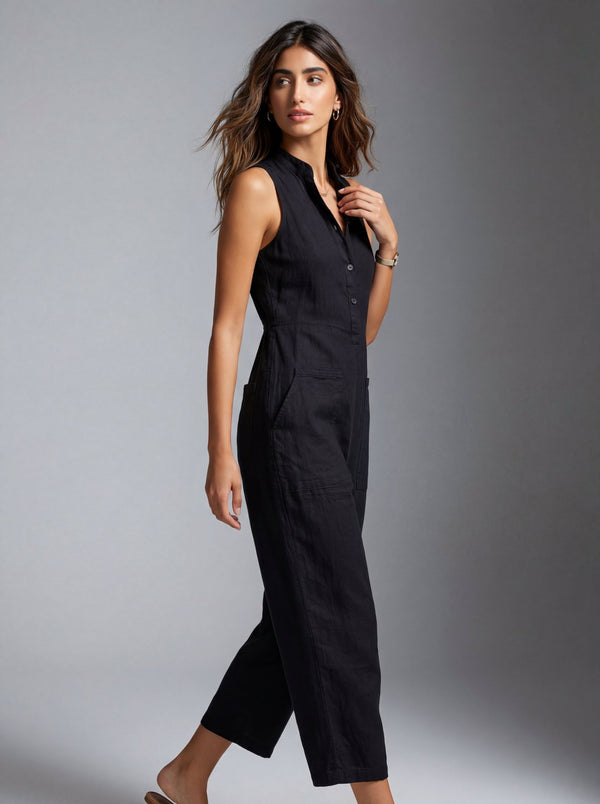Minimalist sleeveless jumpsuit