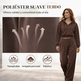Valeria - Conjunto de sudadera corta y pantalón ancho
