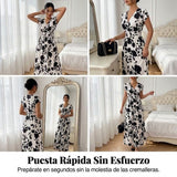 Clara - Vestido floral largo con escote en V