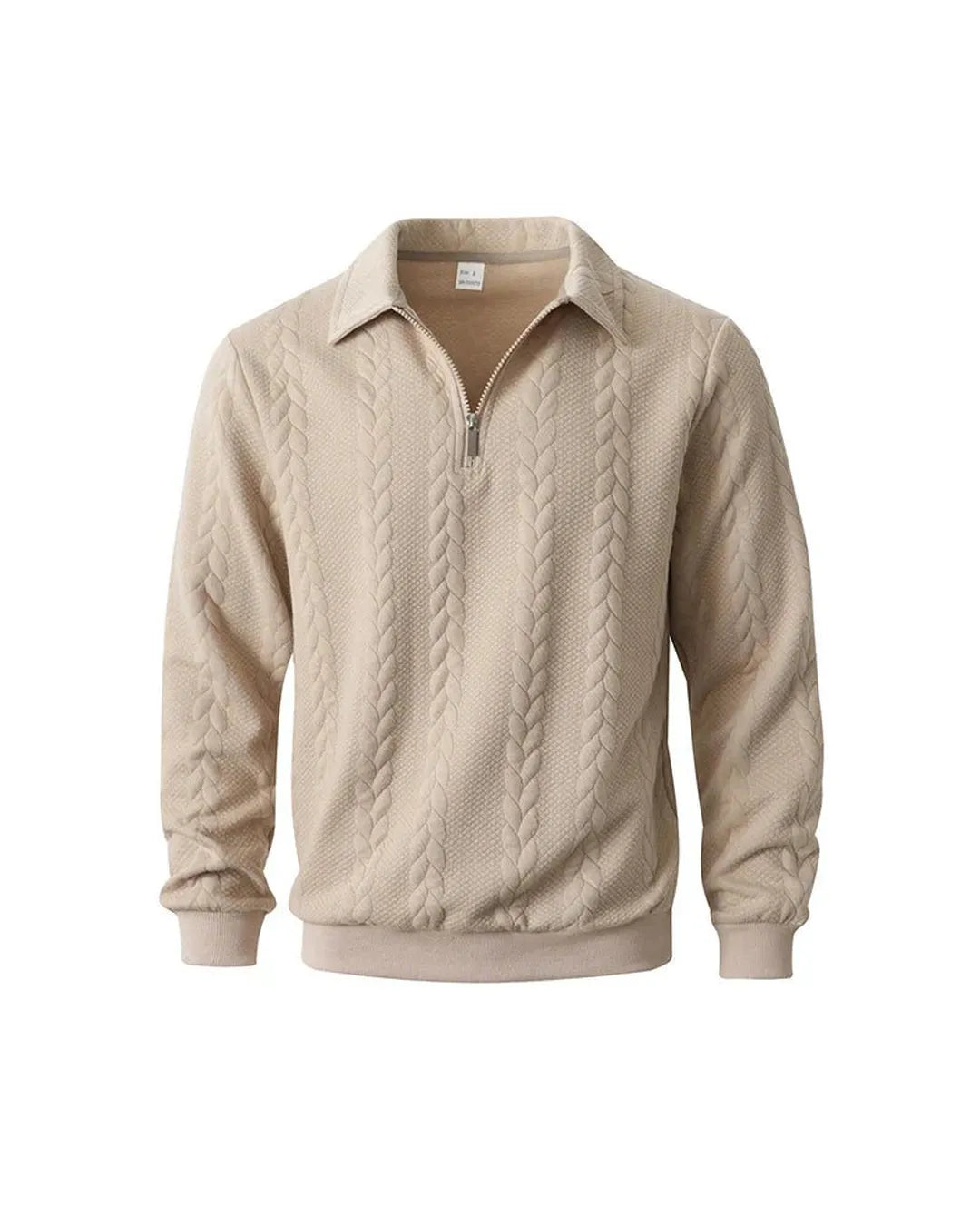 Hugo – Suéter de punto trenzado con media cremallera - Camila Fashions