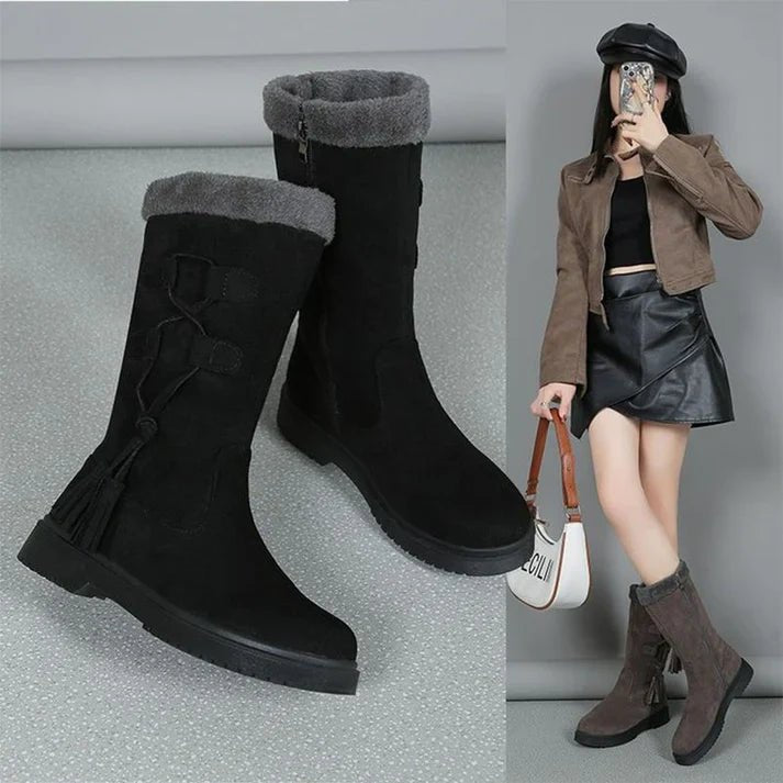 Lidia - Botas de invierno con suela gruesa y forro cálido