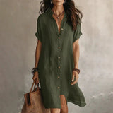 Vega - Vestido camisero de manga corta
