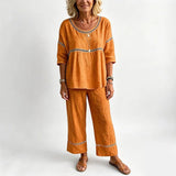 Marisa - Conjunto casual con detalles calados