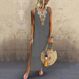 Nerea | Vestido maxi bohemio con escote en V