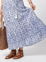 Ottoline | Tassel Tie Neck Printed Midi Dress