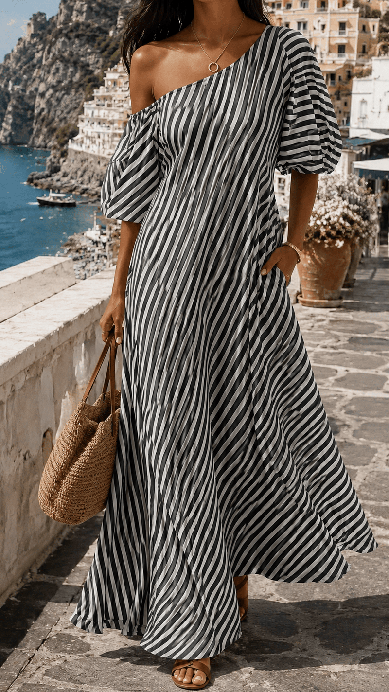 Amalfi Dress | Elegant Maxi with Coastal Ease
