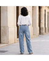 Valeria | Wide-Leg Jeans with Sparkling Details - Camila Fashions