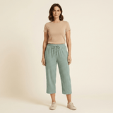 Amelia - Pantalones cortos plisados lisos