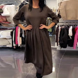 Mara – Vestido casual con escote redondo