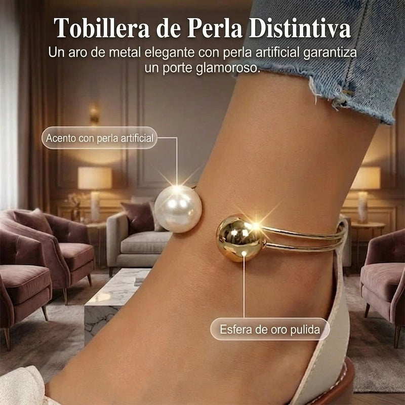 Liora - Sandalias de tiras elegantes con detalle de perla