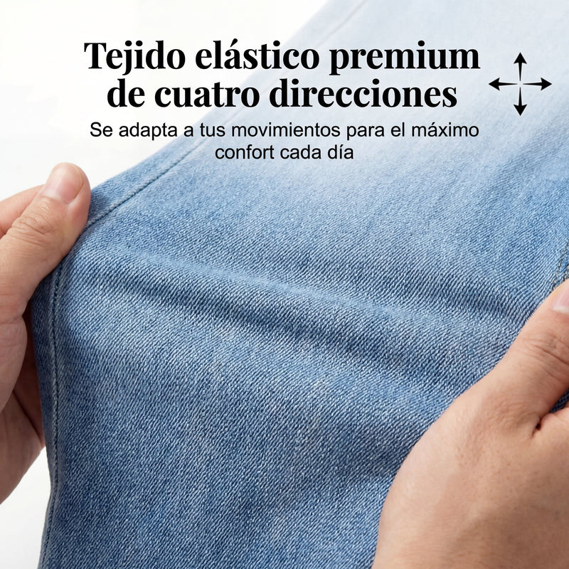 Claudia - Vaqueros elásticos acampanados de cintura alta
