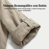 Cristina - Túnica de manga larga con bajo asimétrico