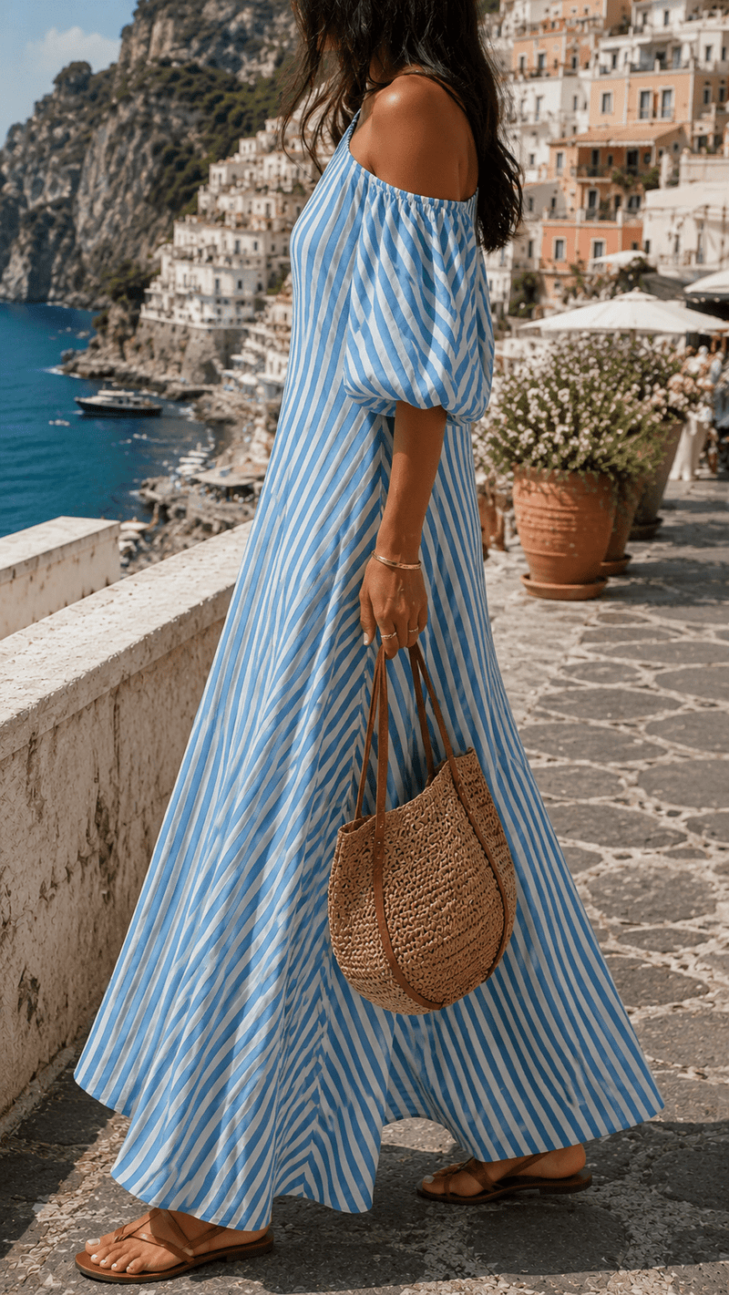 Amalfi Dress | Elegant Maxi with Coastal Ease