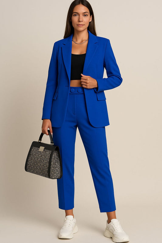 Traje curvy de mujer de 3 piezas con chaqueta, chaleco y pantalón en 6 colores