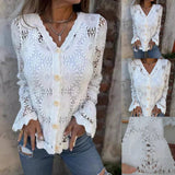 Isabela - Cardigan de encaje con cuello en V