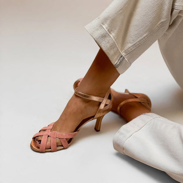 Amélia™ — Braided Stiletto Sandals, Retro Feminine Elegance