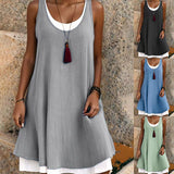 Victoria | Vestido veraniego sin tirantes con efecto superpuesto