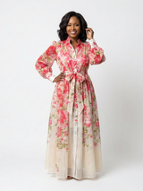 Cressida - Floral Sheer Long Sleeve Maxi Dress